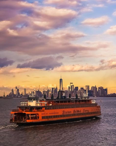 Rommel Tan on Instagram: “Did you know that it costs you nothing to ride the Staten Island Ferry? Good morning everyone 🌞 📍New York City” Staten Island Ferry Aesthetic, New York Ferry, Cafe New York, Staten Island New York, Staten Island Ferry, New York Harbor, I Love Nyc, Brooklyn Heights, New York Photos