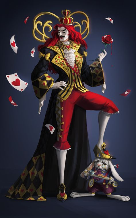 ArtStation - King of Hearts, Alexandra Vardanian King Of Hearts Costume, Queen Of Hearts Alice, Dark Souls Artwork, Aaliyah Pictures, Alice Costume, Alice Cosplay, Alice In Wonderland Dress, Lizzie Hearts, Evil Disney