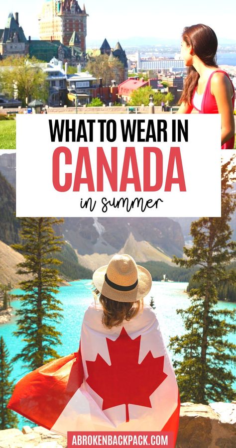 Wondering what to wear in Canada? Our guide will help you decide what to wear in Canada during summer. We’ll provide outfit ideas for Canadian summer and a Canada summer packing list! To learn more, click the pin and start packing for Canada. Canadian Fashion Outfits Summer, Canada Travel Packing List, Summer In Montreal Outfits, Summer Outfit Canada, Canada Style Outfits, Vancouver Summer Packing List, What To Wear In Toronto Summer, What To Wear In Whistler Canada, Nova Scotia Outfits Summer