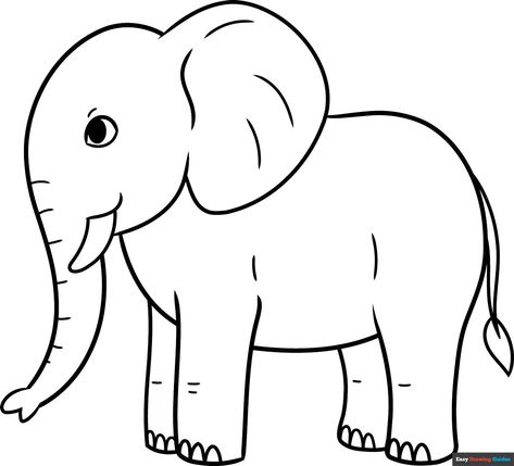 Free, printable simple elephant coloring page for kids. Print it out or color it online. https://easydrawingguides.com/coloring-pages/simple-elephant/ Free Elephant Printables, Drawing An Elephant, Elephant Doodle Simple, Elephant Simple Drawing, Elephant Outline Drawing, Simple Elephant Drawing, Cartoon Elephant Drawing, Easy Elephant Drawing, Elephants For Kids