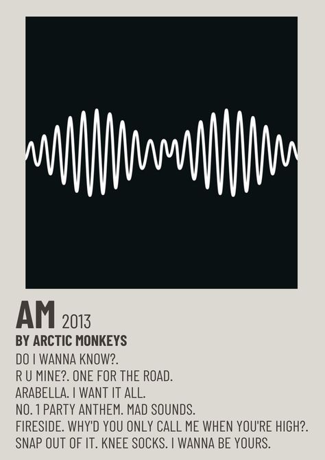 MINIMALIST MUSIC POSTER | Minimalist music, Music poster ideas, Music poster #Alternative_Songs #Am_Album #Minimalist_Polaroid_Poster #Minimalist_Poster_Design Arctic Monkeys Album Cover, Poster Design Music, Alternative Songs, Am Album, Minimalist Polaroid Poster, Minimalist Poster Design, Minimalist Music, Music Poster Ideas, Vintage Music Posters