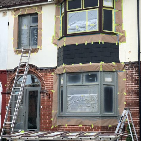 UPVC & Kitchen Spray Painting Kent, Medway & Maidstone Paint Upvc Windows, Painted Upvc Windows, Painting Upvc Windows, Upvc Porches, Kitchen Painting, Kitchen Spray, Upvc Windows, Interior Windows, Exterior Cladding