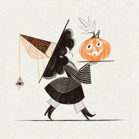 Halloween Art, Drawing Ideas For Halloween, Person Art, Ideas For Halloween, Halloween Illustration, Arte Sketchbook, Dessin Adorable, The Collective, Cute Illustration