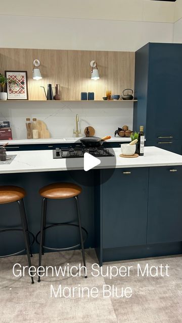 Howdens on Instagram: "Budget kitchens don’t have to be basic. 💙  Kitchen featured: Greenwich Marine Blue" Howdens Kitchen, Howdens Kitchens, Basic Kitchen, Kitchen On A Budget, Marine Blue, Kitchen Inspirations, Kitchens, On Instagram, Blue