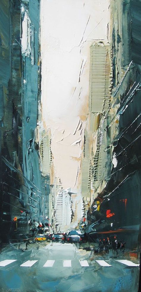 Abstract City, City Lifestyle, City Painting, Soyut Sanat Tabloları, Palette Knife Painting, Modern Art Paintings, Wow Art, City Street, Art And Illustration