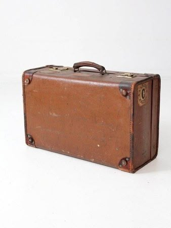 brown suitcase | ShopLook Metamorphosis Costume, Annie Props, Miniature Luggage, Swag Dress, Old Luggage, Hard Case Luggage, Earth Tattoo, Suitcase Travel, Old Suitcases