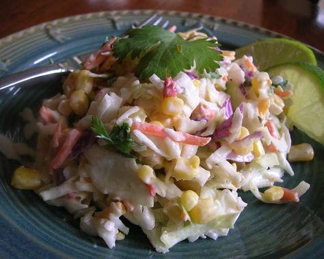 Texas Two-Step Ranch Dressing Cole Slaw Recipe - Food.com Sweet And Sour Coleslaw Recipe, Texas Two Step, Paleo Appetizers, Dressing For Fruit Salad, Slaw Recipe, Creamy Coleslaw, Bbq Ideas, Shredded Cheddar Cheese, Texas Bbq