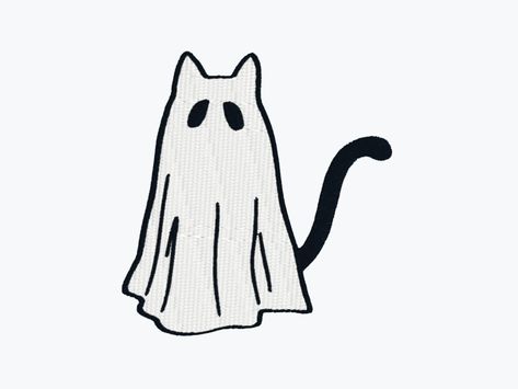 This ghost cat embroidery design file is a beautiful addition to any sewing project!  The art features a cat dressed up as a halloween ghost! The listing includes the full color and outline art file in 10 different formats and a color guide.  INSTANT DOWNLOAD FILE Instant download file means NO physical item will be sent. Dimensions (color) Width: 92.8 mm Height: 97.9 mm Stitches: 9,976 Dimensions (outline) Width: 92.8 mm Height: 97.9 mm Stitches: 3,685 Hoop Size Universal  100mm x 100 mm Square Simple Cat Drawings Cute, Halloween Drawings Ideas Easy Cute, Outline Design, Cute Halloween Designs, Outline Embroidery, Ghost Animals, Halloween Outline, Ghost Outline, Halloween Cute Art