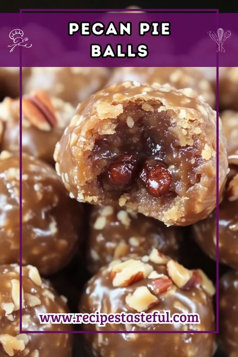 Deliciously nutty and sweet, these Pecan Pie Balls are the perfect bite-sized treat for any occasion. With a buttery, soft texture and a delightful coating of powdered sugar, they combine the flavors of classic pecan pie in a cookie form that your family will love. Pecan Balls Recipe, Pie Balls, Pecan Pie Balls, Pecan Balls, Pecan Pie Bites, Classic Pecan Pie, Pecan Pie Cookies, Pecan Pie Easy, Peanut Butter Bread