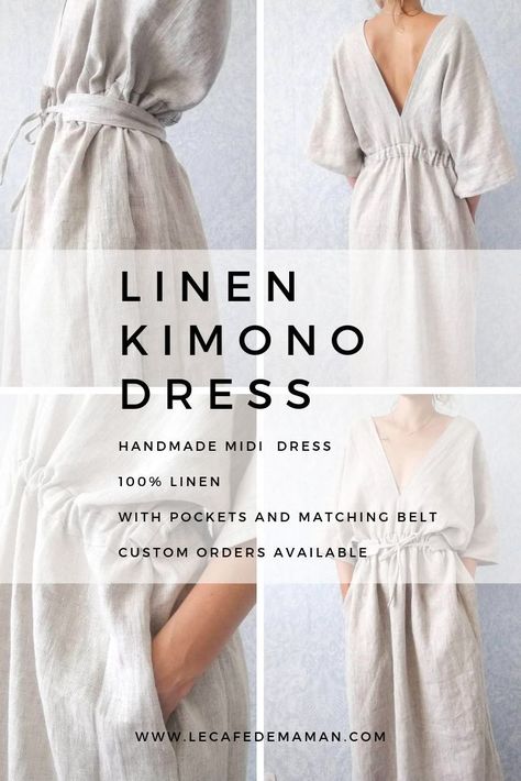 Linen Clothes Sewing Patterns, Sewing Clothes Women Beginner, Simple Sewing Clothes, Sewing Linen Clothes, Simple Linen Dress Pattern, Linen Sewing Projects, Simple Clothes To Sew, Wabi Sabi Outfit, Simple Sewing Projects Clothes