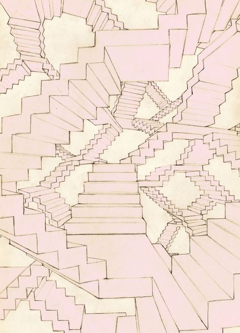 Maze Drawing, How To Draw Stairs, Escher Art, Stair Art, Landscape Stairs, Art Advice, Mc Escher, Architecture Drawing Art, Level Design