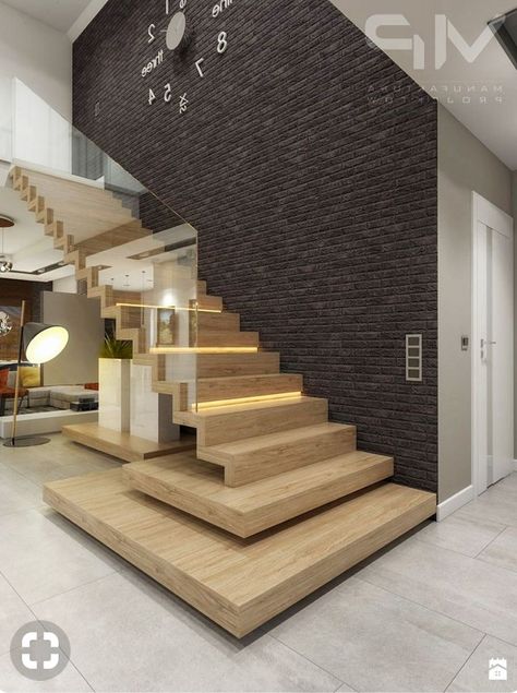 Steps Design Interior Stairs, Foto Scale, Vstupná Hala, Stair Walls, درج السلم, Staircase Design Modern, Stair Wall, Escalier Design, Staircase Wall