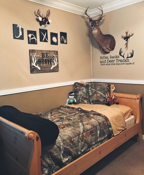 Toddler Room | Deer & Camo Boys Hunting Bedroom, Boys Hunting Room, Hunting Decor Bedroom, Hunting Bedroom, Camo Bedroom, Affordable Bedroom Decor, Camo Rooms, Western Bedroom Decor, Western Rooms