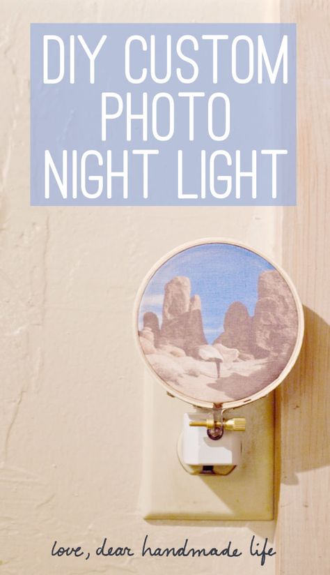 DIY Custom Photo Night Light from Dear Handmade Life 2d Photography, Photo Night, Diy Things, Art Resin, Night Light Diy, Diy Photo, Image Transfer, Creative Entrepreneurs, Led Night Light