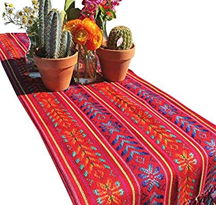 Amazon.com: Del Mex Woven Rebozo Style Mexican Table Runner Scarf (Lavender): Home & Kitchen Colorful Tablescapes, Mexican Rebozo, Mexican Table Runner, Mexican Table, Mexican Serapes, Fiesta Theme Party, Mexican Party, Mexican Wedding, Acrylic Table