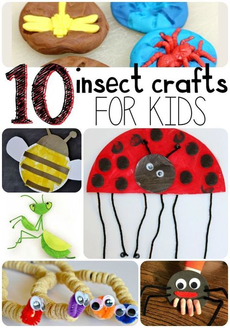 They're creepy, they're crawly. These 10 Insect Crafts for Kids will worm their way into your heart. Seriously, you'll be bugged by how much you love them. #Summer Activities, Kid Activities, Summer Kid Activities Insect Crafts For Kids, Insects Preschool, Bugs Preschool, Insect Activities, Insect Crafts, Insects Theme, Bug Crafts, Insect Art, Crafts For Kids To Make