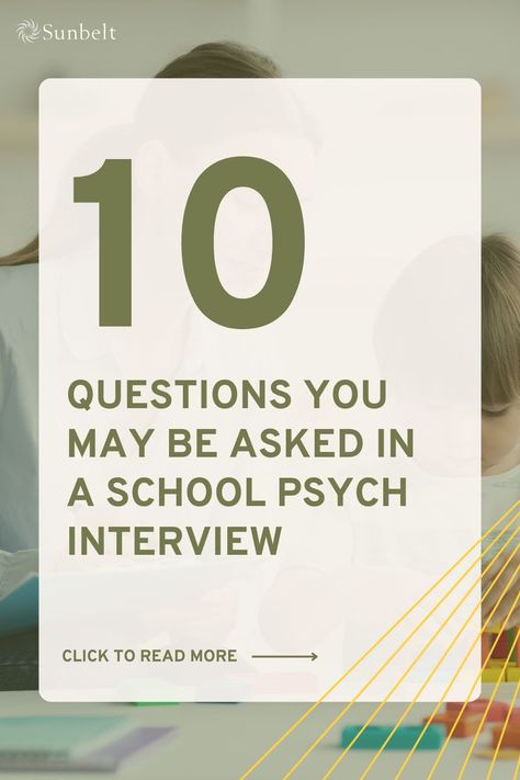 If you’re ready to start your career as a school psychologist, you might be wondering about the kinds of questions you’ll face in an interview. School psychologist interview questions vary, covering everything from educational background and experience to how you would handle certain situations. Here’s an idea of what you can expect in an interview and some sample questions to help you prepare. Educational Background, School List, School Psychologist, Career Guidance, School Psychology, Interview Questions, Psych, Psychologist, Read More