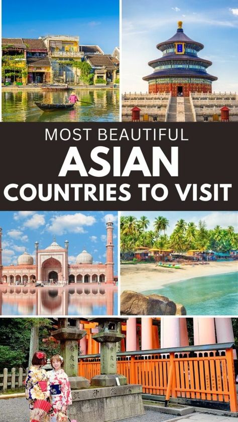 Discover The 18 Best Asian Countries to Visit in 2024 Asia Bucket List, Bucket List Places To Visit, Asia Vacation, Hotel Hacks, Best Countries To Visit, Visit Asia, Holiday Travel Destinations, Best Vacation Destinations, Top Places To Travel