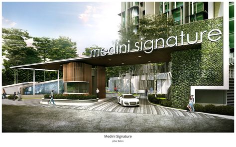 Our Work – MY3DVISION Guard House Design, Condominium Entrance, Entrance Apartment, Apartment Entry, Residential Entrance, Entrance Signage, Gate Designs Modern, Guard House, Entrance Gate