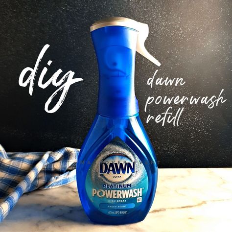 DIY Dawn Powerwash Refill - Frugal Hausfrau Diy Dawn Powerwash, Dawn Powerwash, Miracle Cleaner, Dish Detergent, Diy Laundry, Dishwashing Liquid, A Miracle, Household Hacks, Spray Bottle