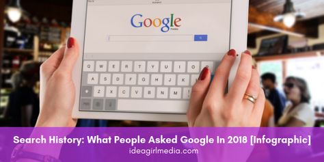 Search History: What People Asked Google In 2018 [Infographic]   A Unique Exploration Of Google Search History That Could Impact Your Business  #SEO #search #infographics #google Search History, Google Adsense, Reverse Image Search, Google Reviews, Search Engine Marketing, Local Seo, Curriculum Vitae, Google Ads, Inbound Marketing