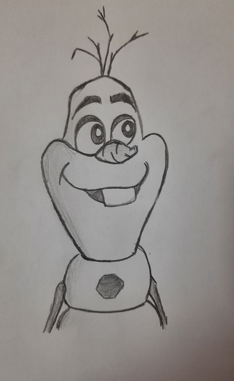 Olaf drawing Olaf Drawing Easy, Disney Drawings Sketches Easy, Easy Disney Sketches, Things To Draw Disney, Disney Princesses Drawing, Disney Drawings Easy, Disney Characters Drawings, Olaf Drawing, Disney Character Drawings