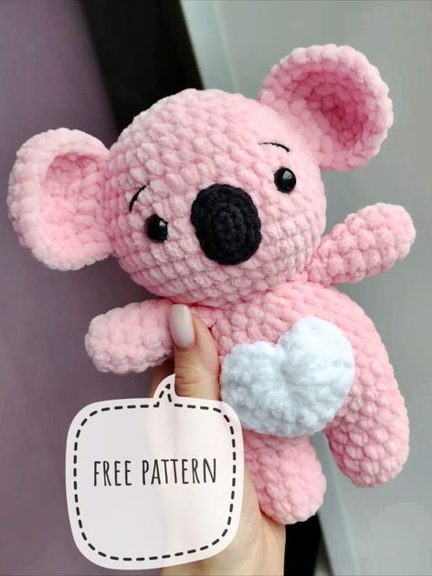 FREE crochet plush koala amigurumi pattern #amigurumi #amigurumipattern #crochettoy #amigurumitoy #crochetpattern #crochetkoala #amigurumikoala #freeamigurumipatterns Toys Quotes, Crochet Pour Halloween, Crochet Toys Free Patterns, Crochet Toys Free, Easy Crochet Animals, Confection Au Crochet, Crochet Plushies, Quick Crochet Patterns, Pola Amigurumi