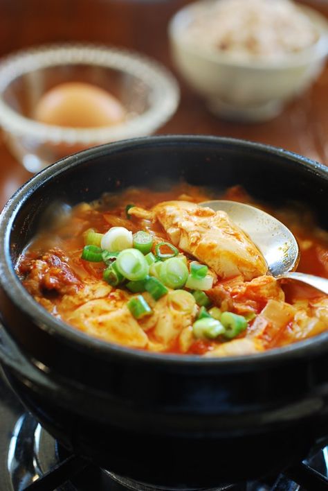 DSC_0628 Sundubu Jjigae Recipe, Sundubu Jjigae, Soft Tofu Stew, Soondubu Jjigae, Jjigae Recipe, Koreansk Mad, Tofu Stew, Soft Tofu, Korean Soup