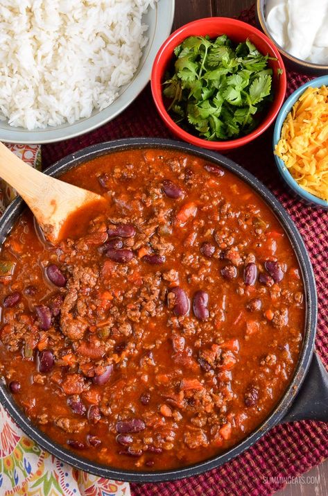 Protein Chilli, Chilli Con Carne Recipe, Con Carne Recipe, Chilli Recipes, Syn Free, Diet Vegetarian, Super Healthy Recipes, Slow Cooked, World Recipes