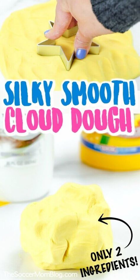 Diy Cloud Dough, Easy Play Dough Recipe, Sensory Diy, Cloud Dough Recipe, Wolf Cubs, Cloud Dough Recipes, Easy Playdough Recipe, Edible Playdough, Playful Parenting