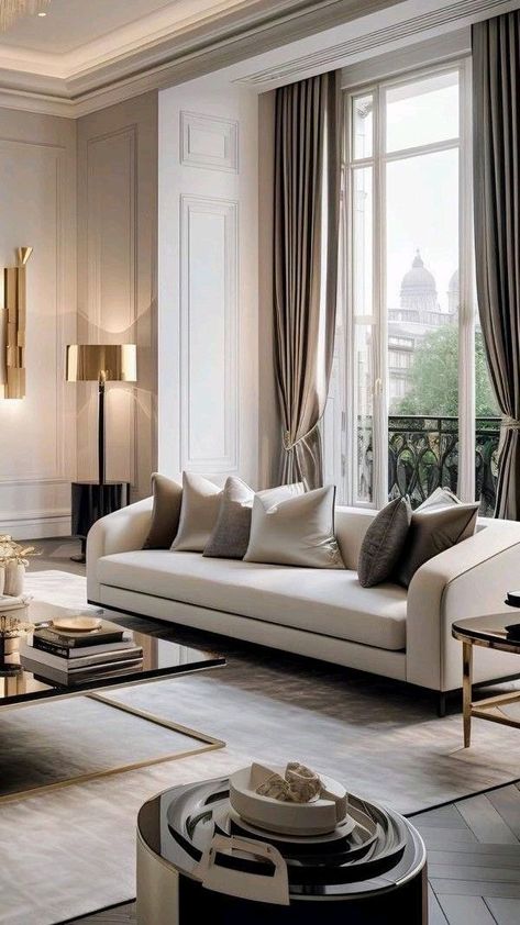 Curtains Living Room Modern, Whitewashed Wood, Pocket Curtains, Classic Living Room, Design Room, Curtain Designs, Design Living Room, Formal Living Rooms, Wood Accents