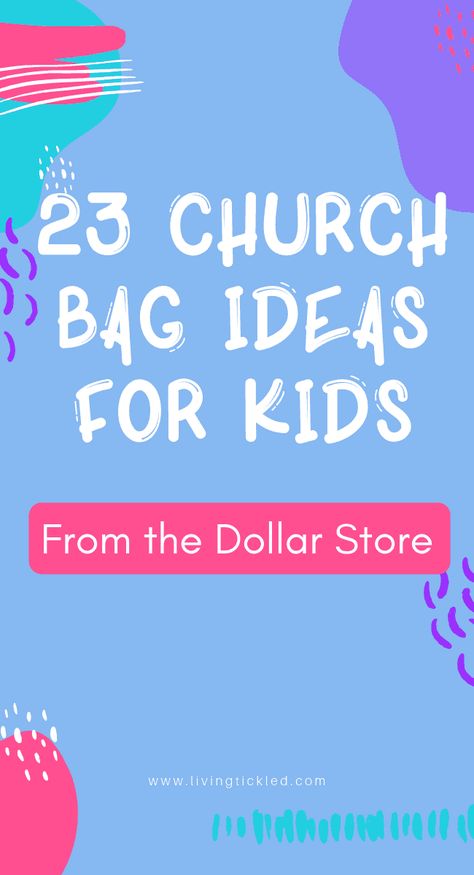 The Dollar Store Church Bag for Kids: 23 Church Bag Ideas for Kids Back To School Blessing Bags, Church Quiet Bags For Kids, Church Bag For Kids, Quiet Bags For Church, Church Busy Bags, Worship Bags For Kids, Quiet Bags, Church Gifts Ideas, Kids Church Activities