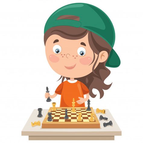 Cartoon character playing chess game | Premium Vector #Freepik #vector #girl Chess Cartoon, Premium Vector Cartoon, Vector Girl, Character Game, Play Chess, Playing Chess, Chess Club, Games Images, Vector Cartoon