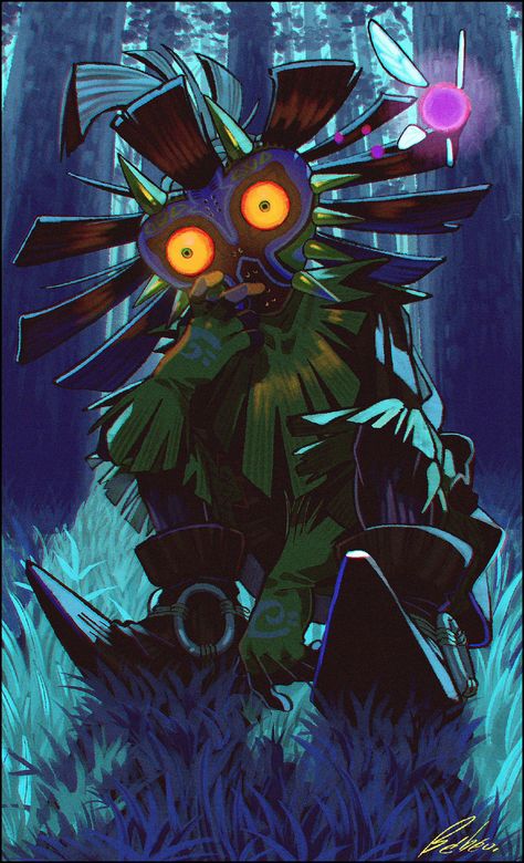 Majoras Mask Skull Kid, Art Hor, Majoras Mask Art, Legend Of Zelda Majora's Mask, Legend Of Zelda Characters, Zelda Funny, One Piece Wallpaper Iphone, Majoras Mask, Link Zelda