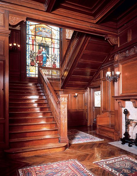 Moody Mansion, Moody House, Old Mansions Interior, Academia House, Victorian Staircase, Mansion Homes, Old Fashioned House, Biltmore House, Neoclassical Interior