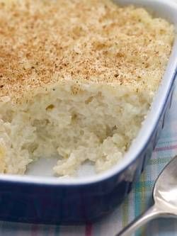 Baked rice pudding © Monkey Business Images | Dreamstime.com Baked Rice Pudding, Rice Pudding Recipes, Creamy Rice Pudding, Baked Rice, Creamy Rice, Cooked Rice, 3 Eggs, Think Food, Köstliche Desserts