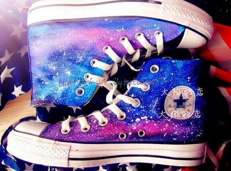 Galaxy Converse, Galaxy Shoes, Cute Converse, Custom Painted Shoes, Basket Style, Hand Painted Shoes, Converse Sneakers, Painted Shoes, Dream Shoes