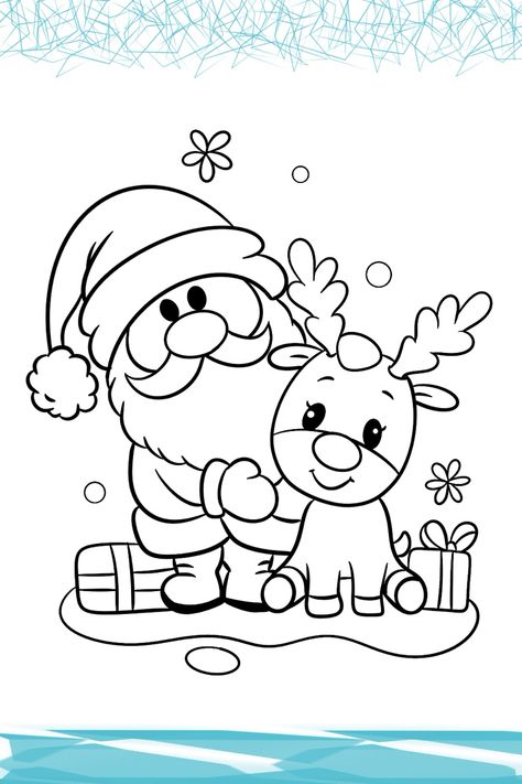 Coloring Book for Kids: Super Cute, Big and Easy Designs with Santas, Snowmen, Reindeer, Ornaments, Toys, Gifts and More! Santa Claus Drawing, Merry Christmas Coloring Pages, Snowman Coloring Pages, Santa Coloring Pages, Free Christmas Coloring Pages, Christmas Coloring Sheets, Printable Christmas Coloring Pages, Christmas Tree Coloring Page, Tree Coloring Page