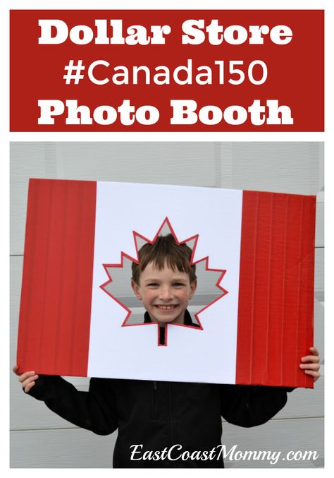 Canada Day photo booth... made from dollar store supplies. #DollarStoreCraft #ECMCanada150 #CanadaDay Canada Party Decorations, Canada Day Ideas, Canadian Citizenship Party, International Day Ideas, Canada Day Party Ideas, Canada Themed Party, Canada Day Activities For Kids, Canada Day Crafts For Kids, Canada Day Decor