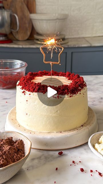 Shivesh Bhatia on Instagram: "Episode 5 of #NoOvenNoProblem ☀️, a series where I make your favourite desserts at home WITHOUT an oven 💁🏻‍♂️ The easiest way to make a Red Velvet Cake without a mould, this recipe gets you a super soft, moist eggless cake🤌🏻 

Ingredients 
🤌🏻1+1/4 cup milk, warm
🤌🏻2 tbsp white vinegar 
🤌🏻1 cup castor sugar 
🤌🏻½ cup sunflower oil 
🤌🏻¼ cup yogurt/ homemade curd
🤌🏻1/2 tsp red gel food colour 
🤌🏻1+ ½ cup all purpose flour 
🤌🏻1 tbsp cocoa powder 
🤌🏻1 tsp baking soda

For the cream cheese frosting
🤌🏻1+1/2 cup (338g) butter, softened 
🤌🏻1 tsp vanilla extract 
🤌🏻3/4 cup cream cheese, softened 
🤌🏻3 cups icing sugar 

Method
1. Start by mixing warm milk and vinegar together. If you don’t have vinegar you can use same quantity of lemon juice Baking Red Velvet Cake, How To Make Cake At Home Without Oven, Red Velvet Cake Recipe Easy, Desserts At Home, Yogurt Homemade, Cheesecake Desserts Recipes, Dessert Hacks, Red Velvet Cake Recipe, Oven Recipe