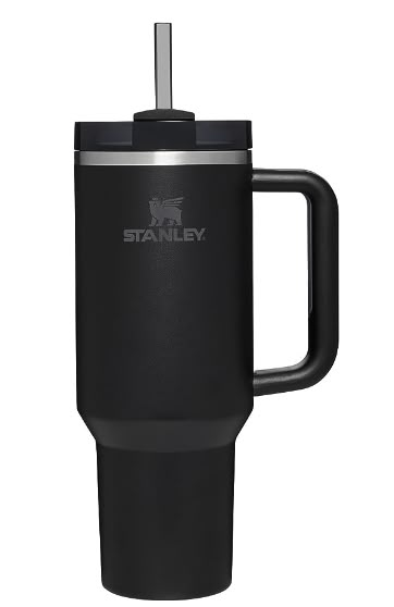 Stanley Bottle, Stanley Water Bottle, Black Water Bottles, Stanley Quencher, Birthday List, Birthday Wishlist, Reusable Straw, Stanley Cup, Insulated Tumbler