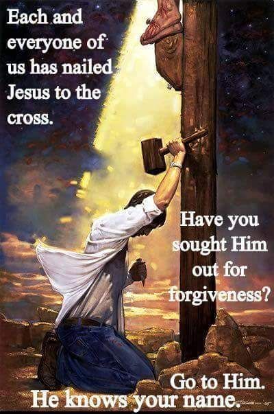 we each nailed Jesus to the cross Calvary Couponers and Crafters Jesus Nailed To The Cross, Jesus Images, Jesus Art, Jesus Is Lord, Jesus Pictures, God Jesus, A Cross, Lord Jesus Christ, Catholic Faith