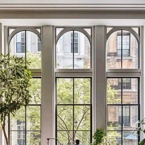 Double Height Window, 2023 Home Office, Office Goals, Tranquil Home, Dream Desk, Library Inspiration, The World Of Interiors, Double Height, Dream Office