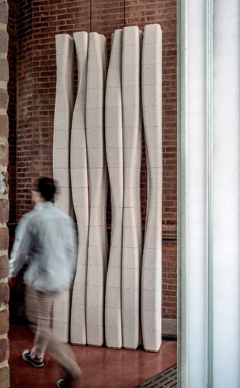 Cnc Sculpture, Concrete Fabric, Pratt Institute, Sculptural Wall, Sculptures Céramiques, Partition Design, Facade Design, The Blocks, Fabric Wall