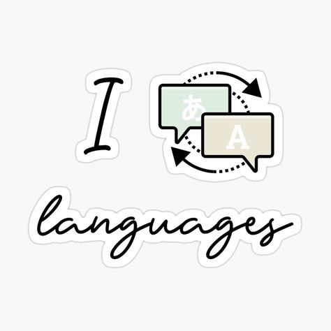 Language Journal, Mobile Stickers, Job Inspiration, College Stickers, Sticker Design Inspiration, Science Stickers, Language Quotes, Foreign Language Learning, Language Translation