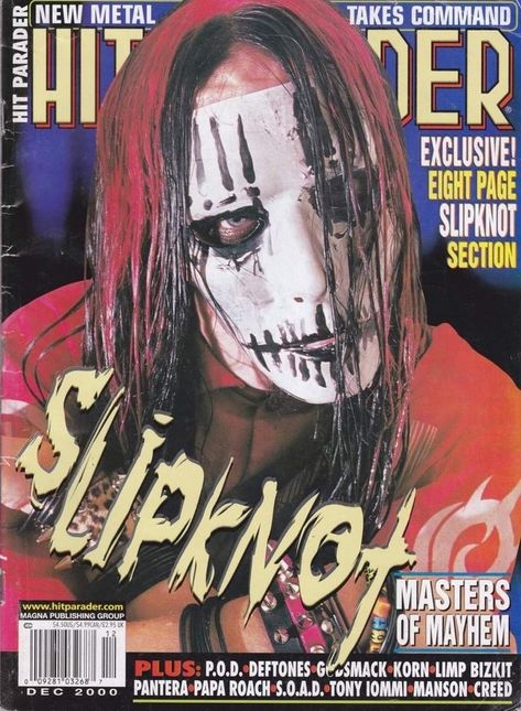 Slipknot Magazine, 2000 Magazine, Dibujos Toy Story, Slipknot Band, Joey Jordison, Papa Roach, Stone Sour, Limp Bizkit, Metal Magazine