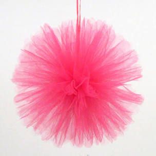 How To Make A Tulle Pom Pom, Things To Make With Tulle, Tulle Pom Pom Diy, Tulle Crafts Diy, Diy Tulle Poms, Tulle Ideas, Tulle Projects, Tulle Pompoms, Mexican Fiesta Party Decorations