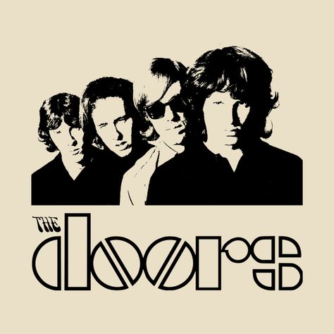 The Doors Tshirt, The Doors Shirt, Band Tshirt Design Ideas, Tshirt Layout, Enby Fashion, The Doors Band, Kaos Band, Black Art Tattoo, Rocker Tee