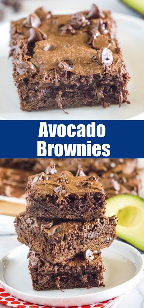 Avacodo Brownies Easy, Things To Do With Avocado Recipes, Avocado Brownies Recipes, Easy Avocado Brownies, Desserts With Avocado, Overripe Avocado Recipes, Avocado Bread Recipes, What To Make With Avocado, Baking With Avocado