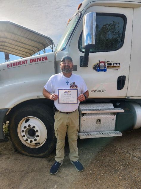 Congrats to Mr.Norris on earning his Class A CDL! We are proud of you for investing in your business and your future. Thank you for letting Mid State be a part of your journey. www.Midstatedriving.com Mr Thank You Picture, Truck Driver Pictures, Truck Pictures Ideas, Truck Driver Format For Yahoo, Truck Drivers Format, Truck Driver Picture For Yahoo, Usa Driver License Front And Back, Semi Trucks For Sale, Usa Truck Driver Format